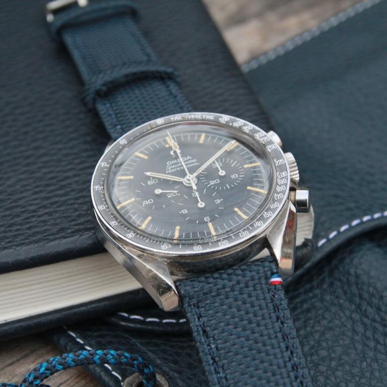 bracelet toile navy speedmaster